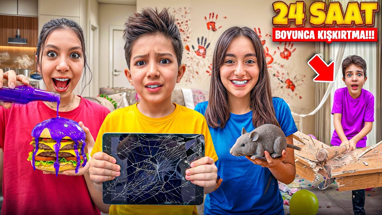 24 SAAT BOYUNCA KIŞKIRTMA YAPTIK!! ( Korkunç Şakalar Yaptık )