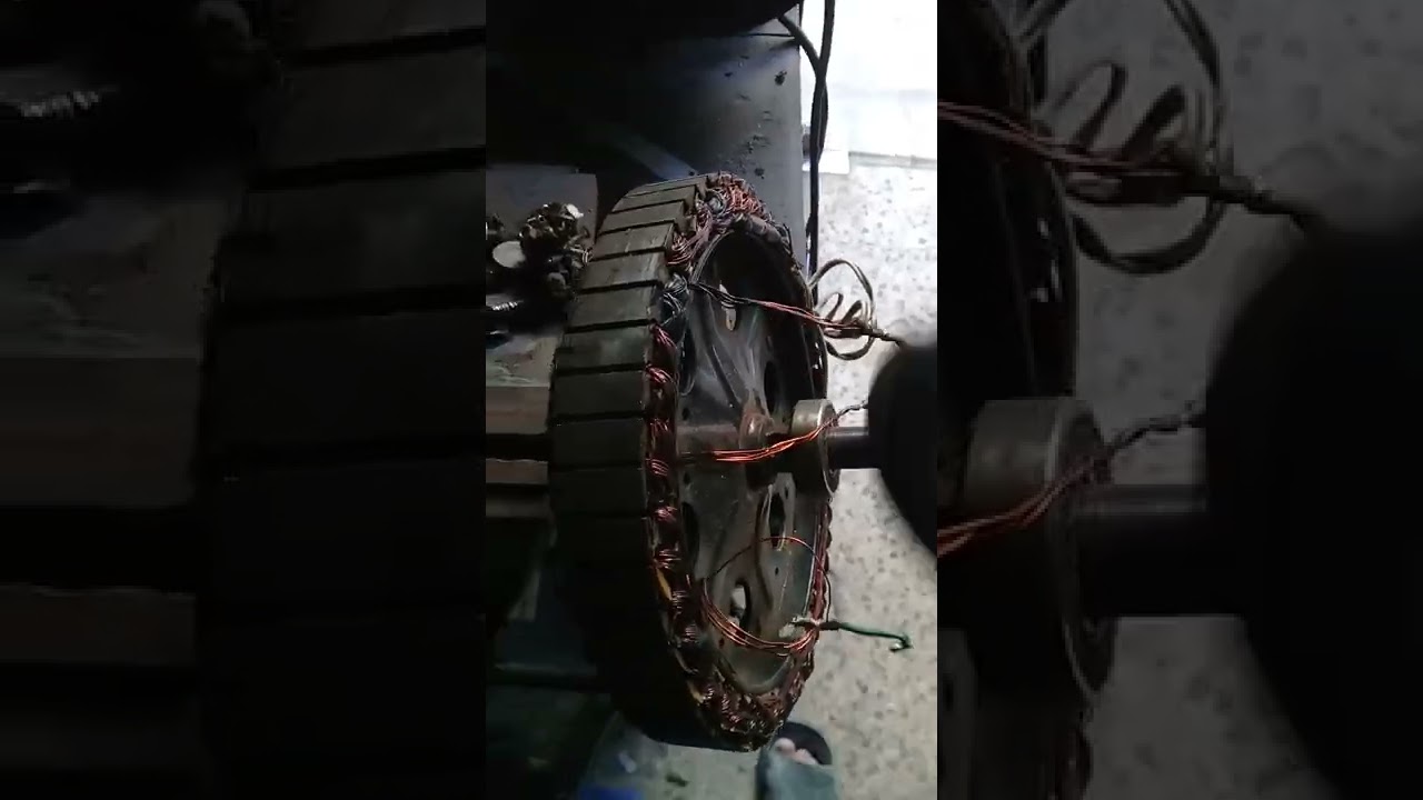 طريقة لف محرك دراجة كهربائية( مركز تبارك )الجزء الأول 👍