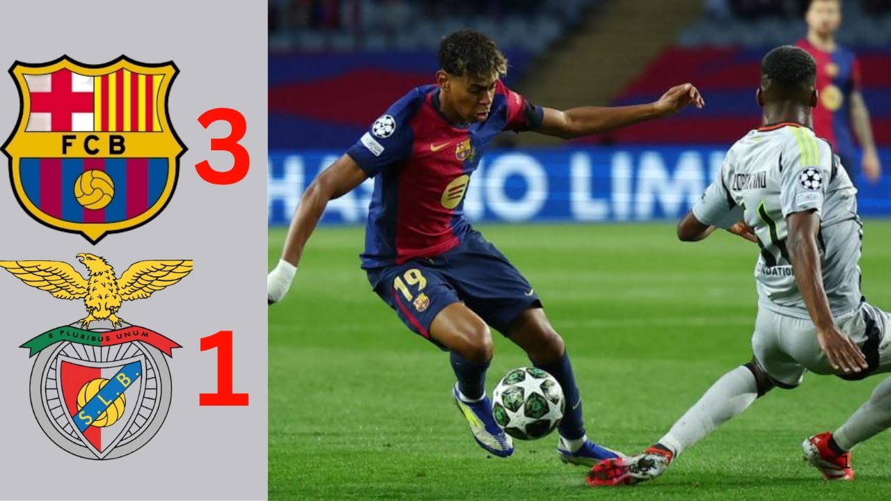 Barcelona vs Benfica | UCL 2024/25 | Highlights