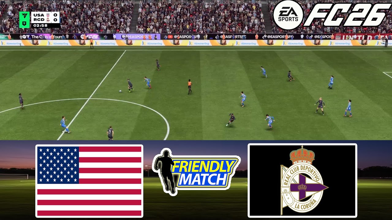 ФК 26 - США W против Депортиво де Ла Корунья W 02.09.2026 - Товарищеский матч - Игровой процесс P...