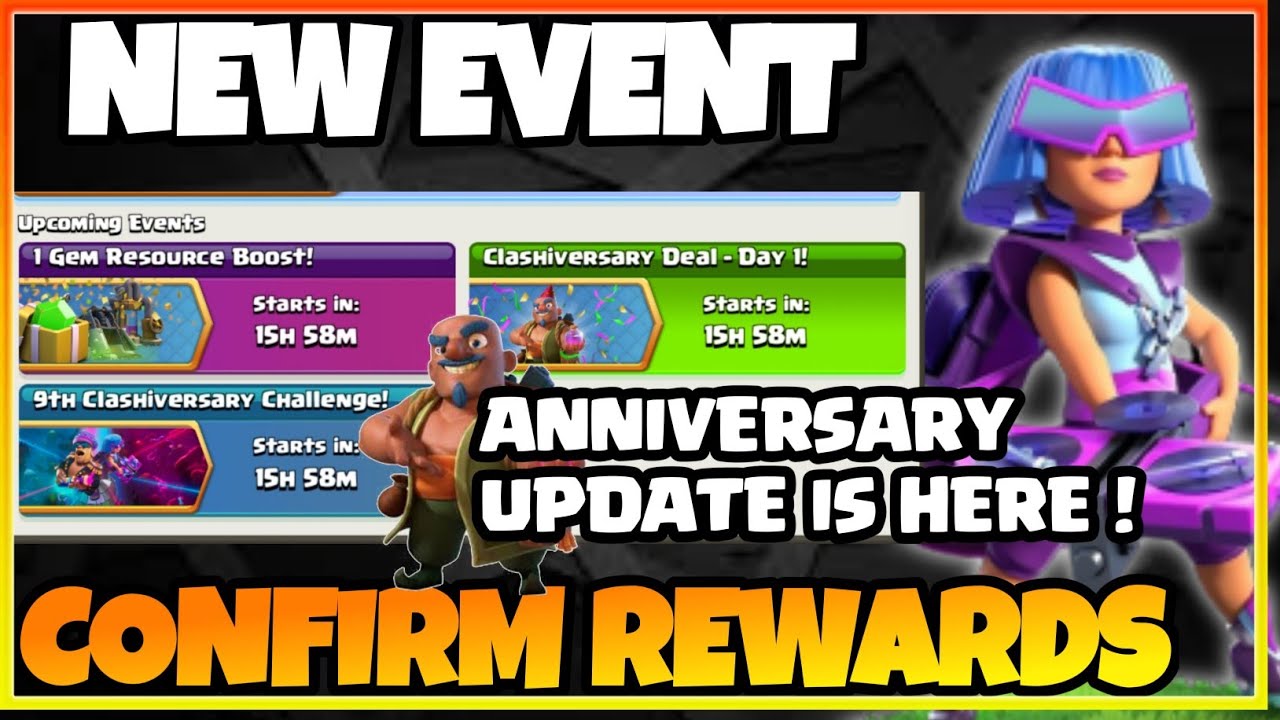 Coc New Event Is Here - Clashiversary Deal And 9th Anniversary Challenge Full Rewards| Coc New Event