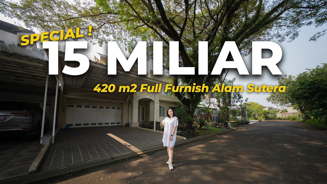 Rp 15 M | Rumah Alam Sutera | Desain Minimalis Modern Full Furnish