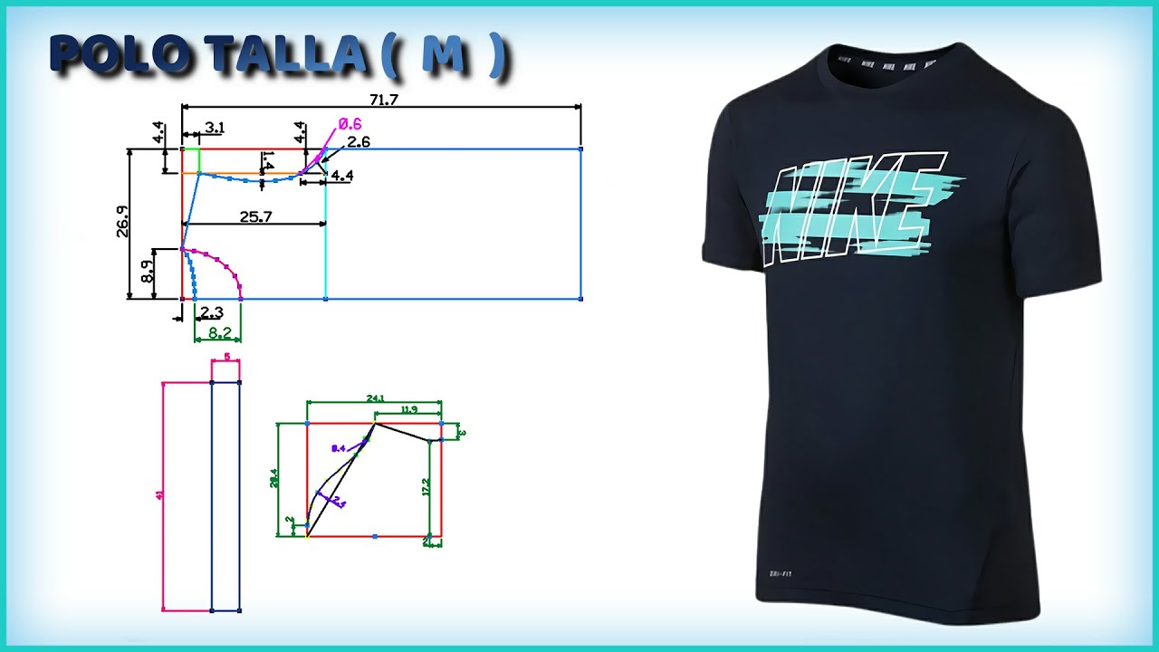 POLO CUELLO REDONDO MANGA CORTA LA TALLA ( M ) | técnicas de costura