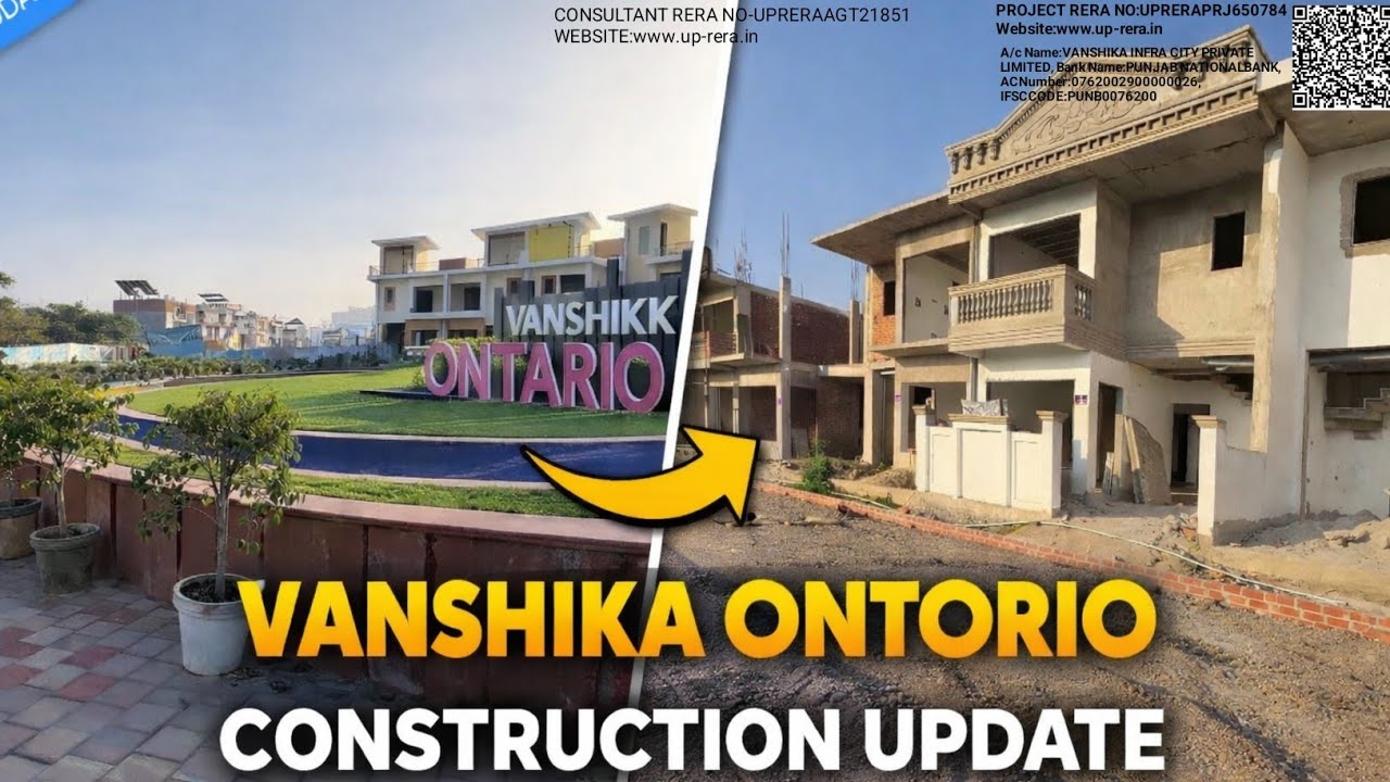 CALL:7348638030,VANSHIKA ONTORIO CONSTRUCTION UPDATE, LDA APPROVED 3 BHK VILLA FAIZABAD ROAD LUCKNOW