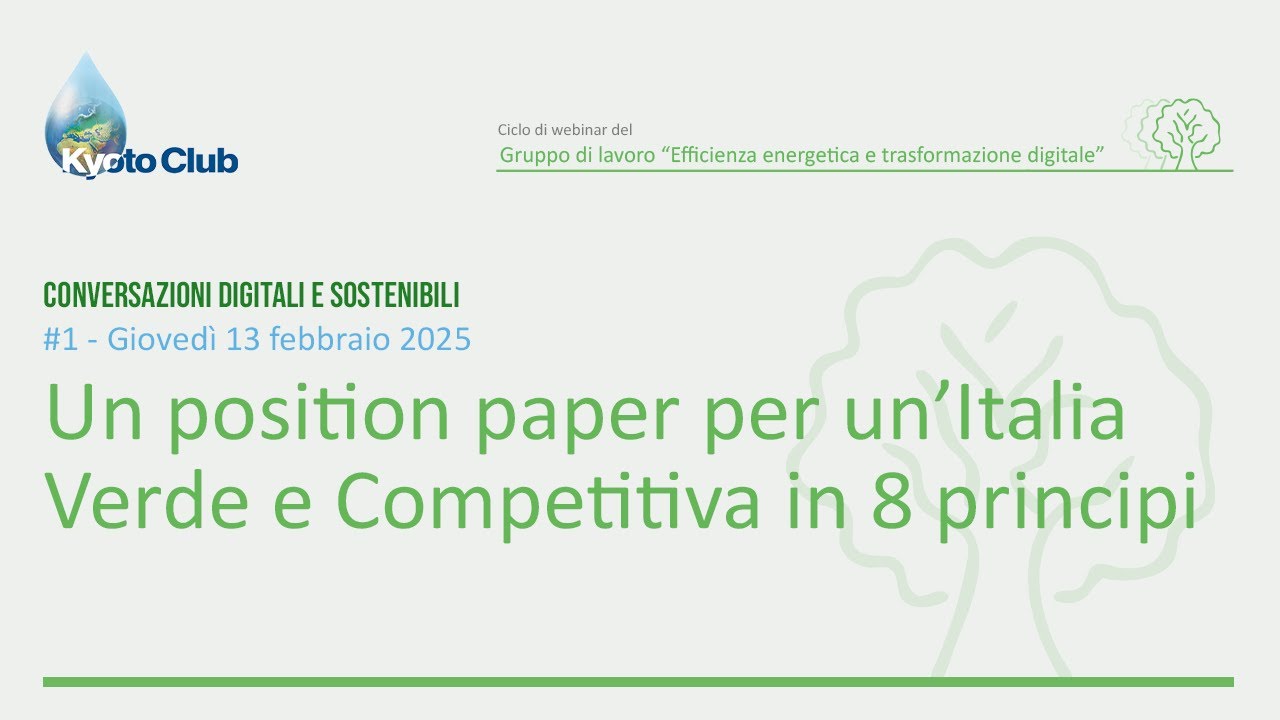 GdL Efficienza energetica e trasformazione digitale - Webinar introduttivo - 13 febbraio 2025