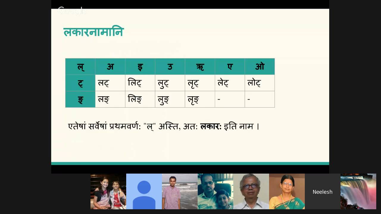 Verbs in Sanskrit - Overview of the 10 Lakaaras by Neelesh Bodas