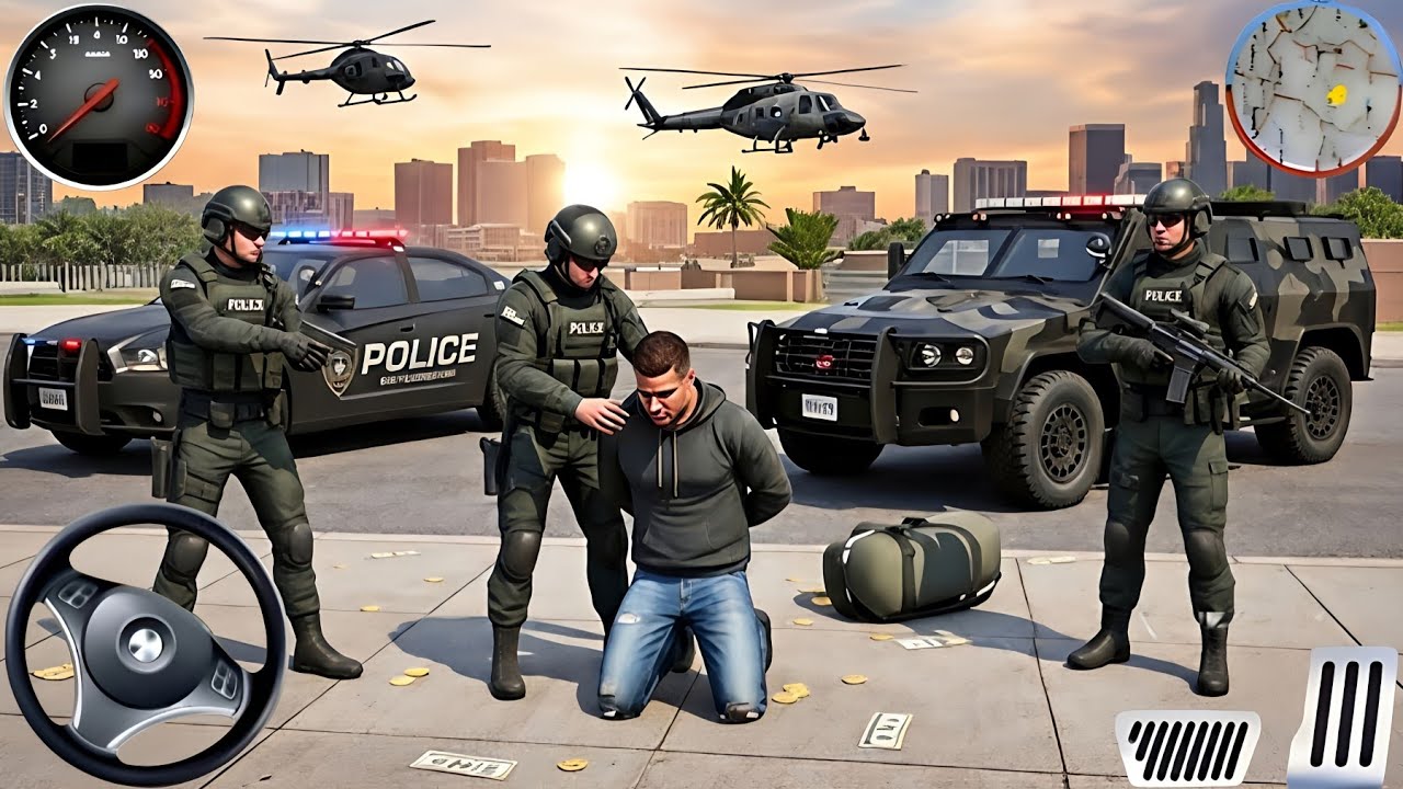 Police Car Chase Simulator 3D Games - Real Cop Cars Police Driving Simulator 2025 - Android Gameplay