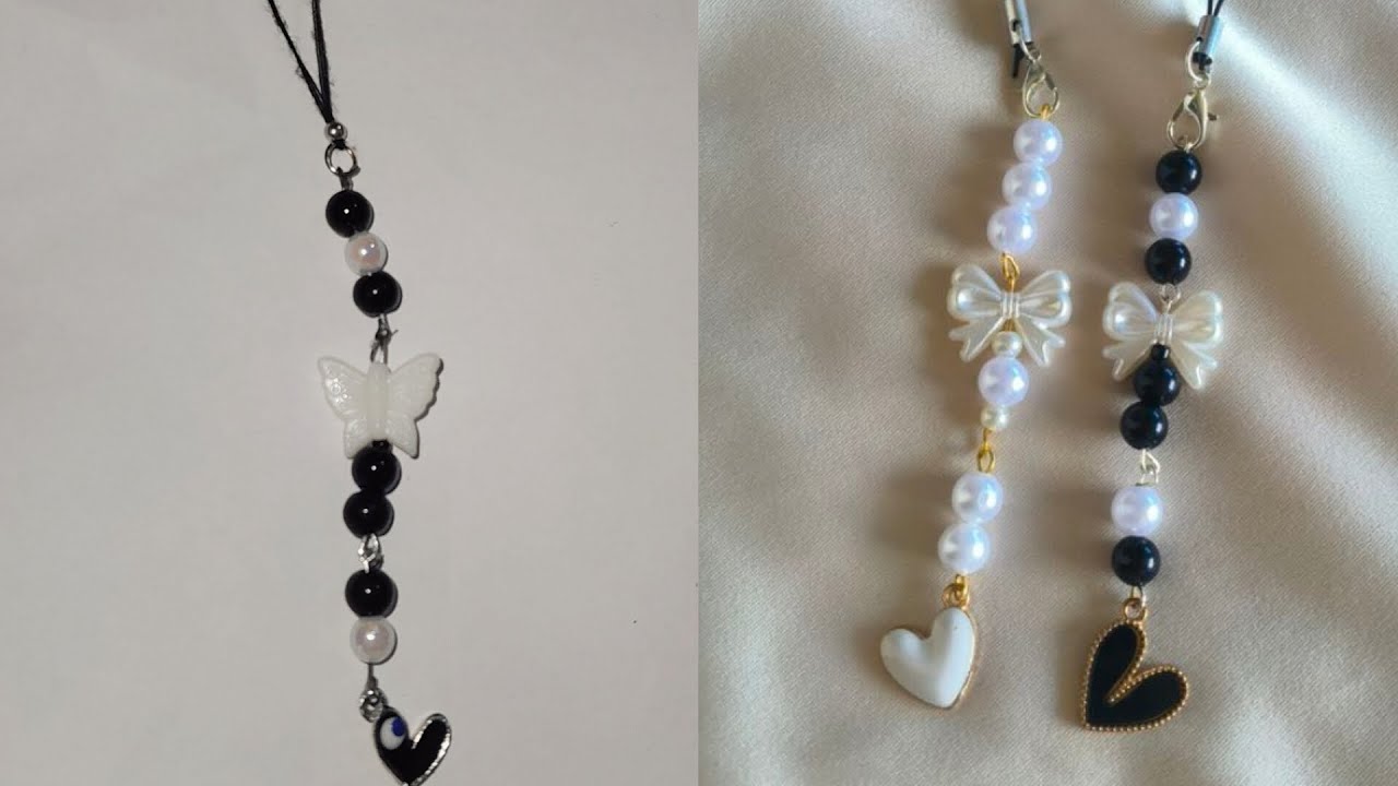 Cute Handmade Phone Charms 😍 | Black & White Aesthetic Charms | Best Gift Idea
