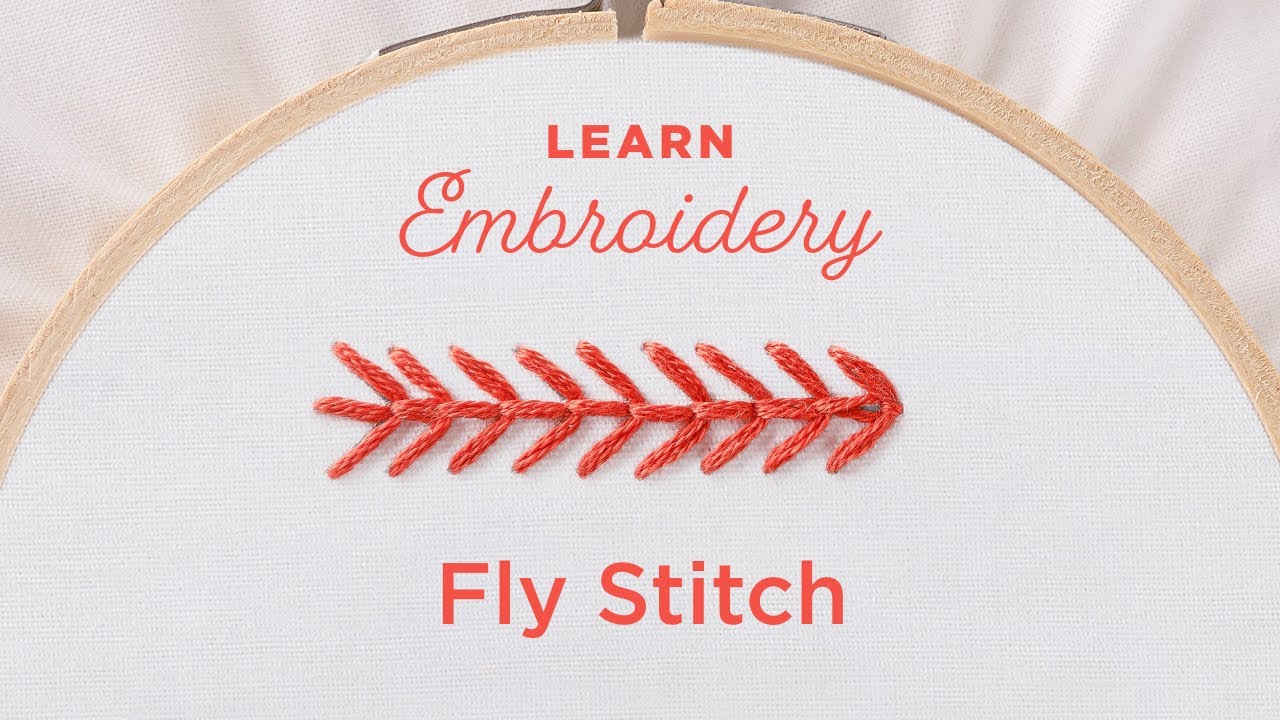 Embroidery 101:  How to Embroider a Fly Stitch