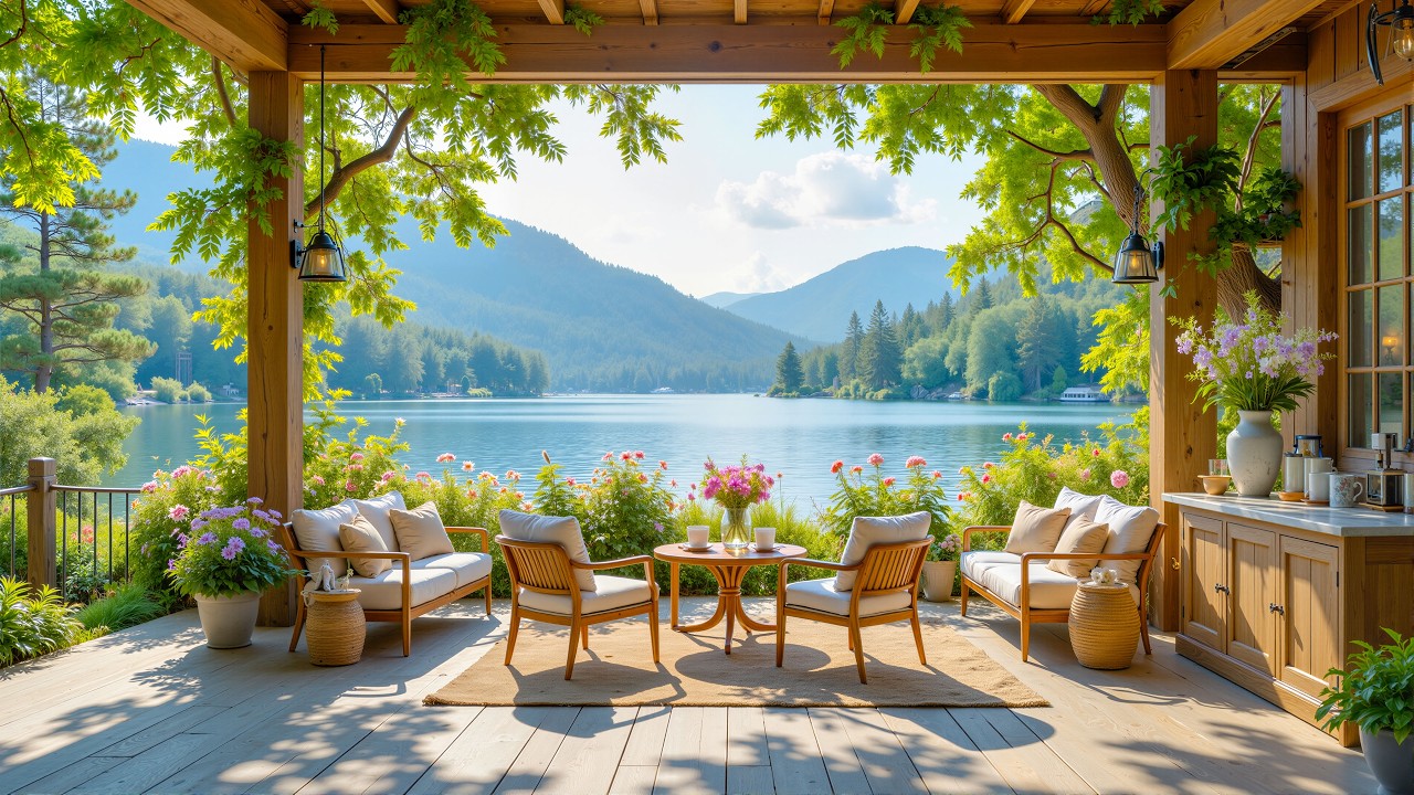 Gentle Morning Piano in a Lakeside Forest Retreat 🌊🌿 Relaxing Piano & Warm Sunlight for Calm