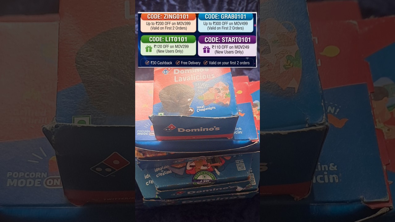 Domino's coupon code promo offers discount cashback diwali navratri christmas newyear2027