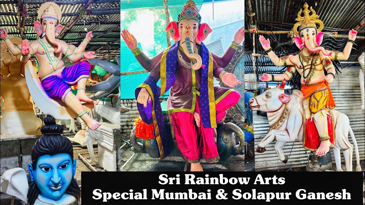 Sri Rainbow Arts by Vishal Bhagath Yadav | 8 to 20 Feet Special Solapur & Mumbai Ganesh in Hyd 2025 