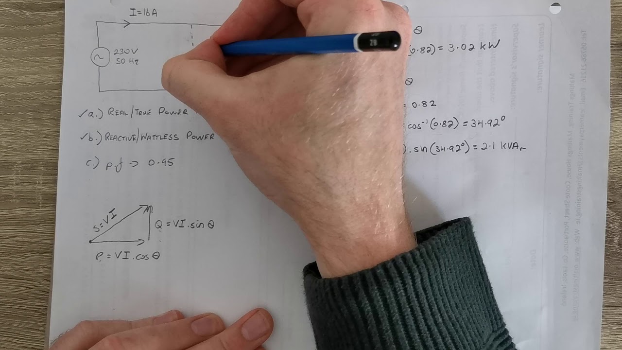 Single-phase AC: Power factor correction
