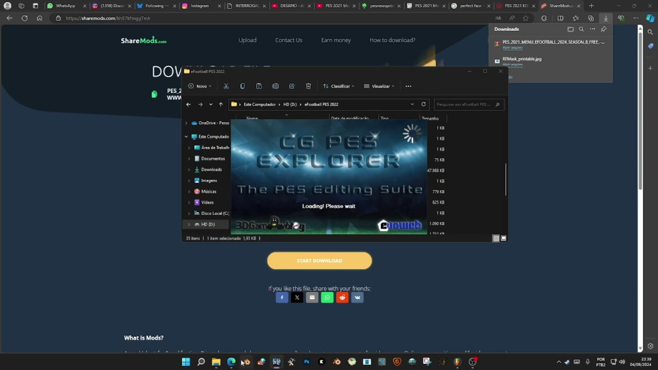 como mudar imagem do menu pes 2021