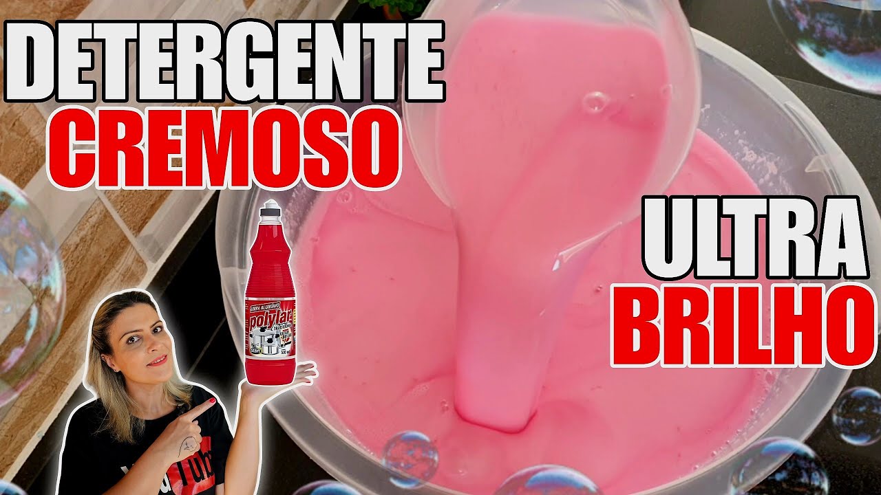 O DETERGENTE DE MAÇÃ CREMOSO ULTRA BRILHO DEIXE SEU ALUMÍNIO BRILHANDO!SEM SODA