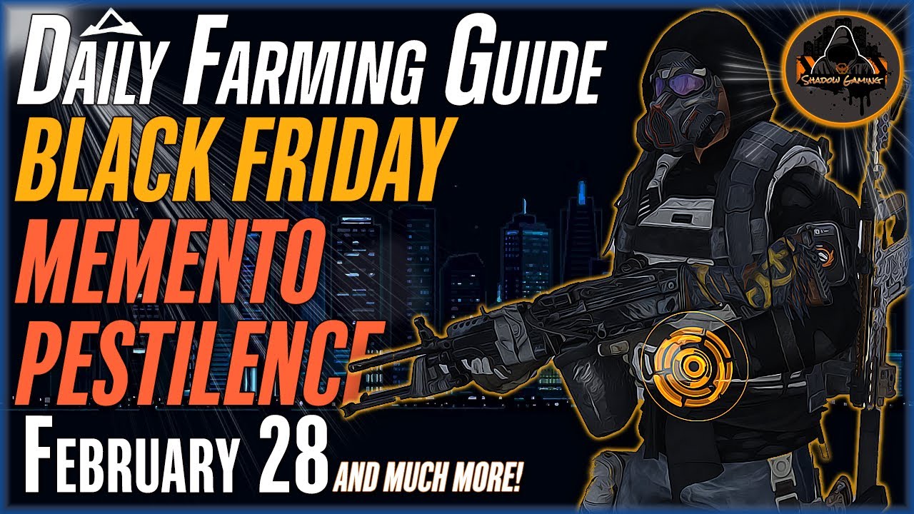 The DIVISION 2 | February 28 | Daily Farming Guide & Targeted Loot | BLACK FRIDAY | Beginner Guide