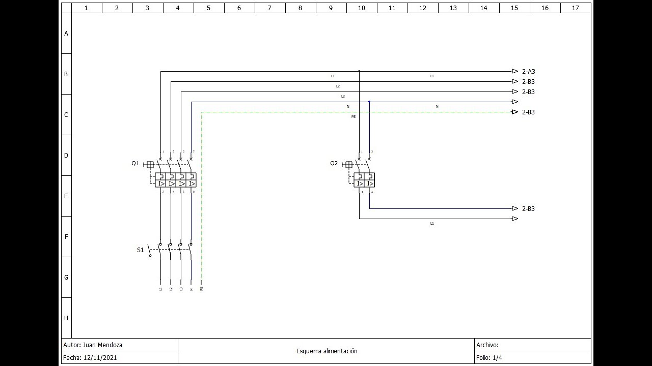 QElectroTech - 01 - Esquema de alimentación
