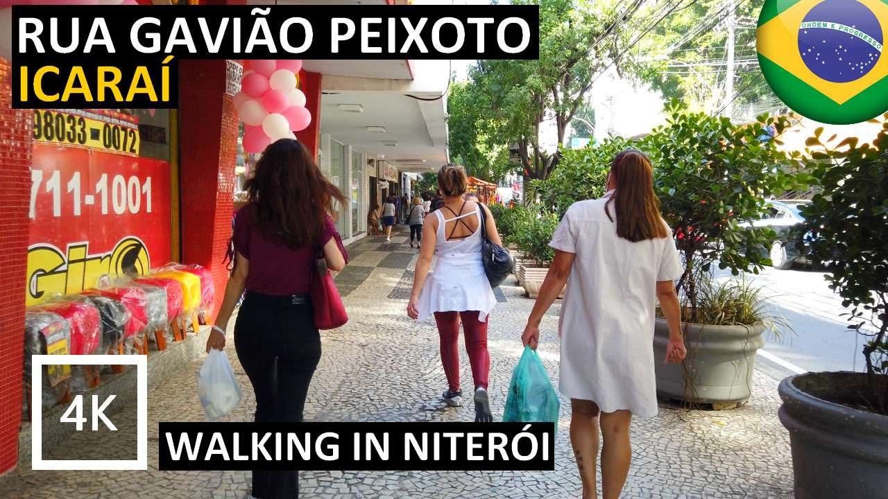 Walking Niter&oacute;i, Brazil - Gavi&atilde;o Peixoto Street, Icara&iacute; (4K 60fps)