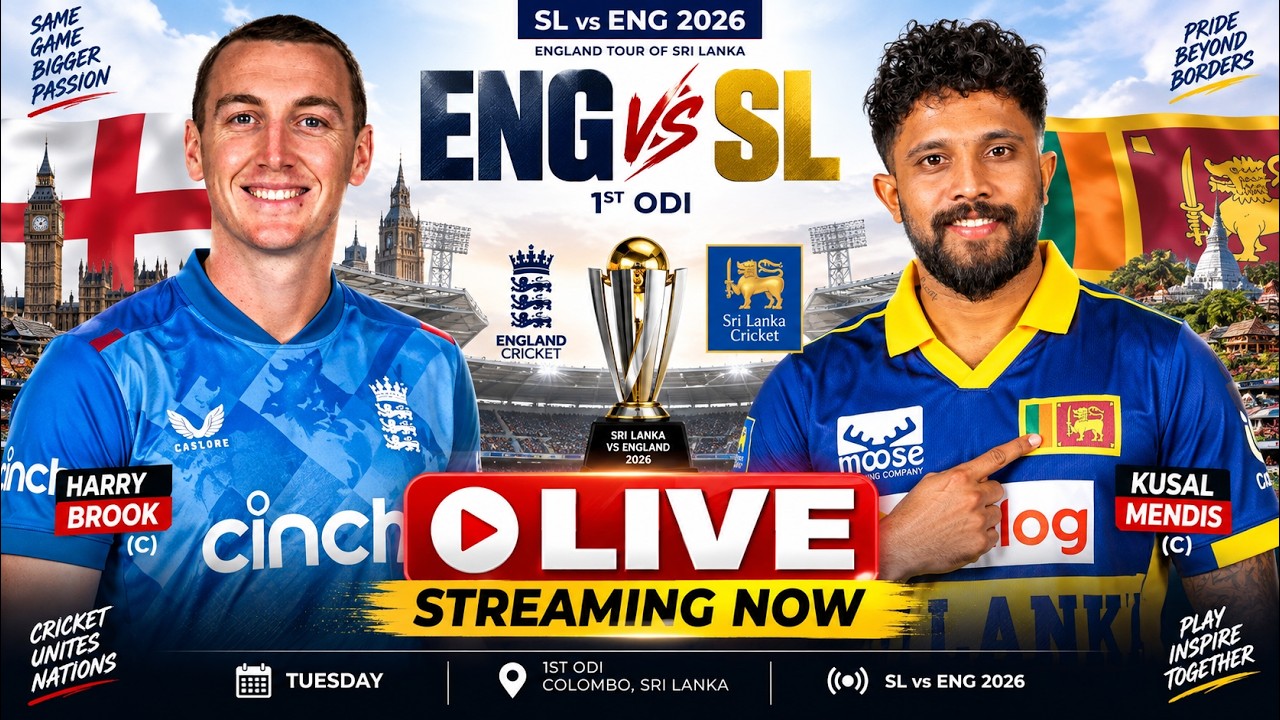 LIVE ENG vs SL LIVE STREAMING | 1st ODI LIVE | England vs Sri Lanka 2026 | SL vs ENG LIVE