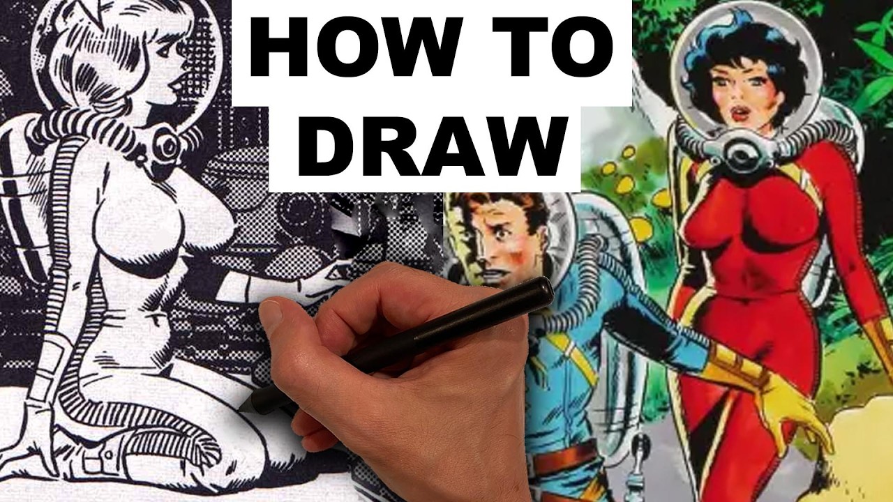 How to Draw a WALLY WOOD Space BABE in EC Comics RETRO Style!