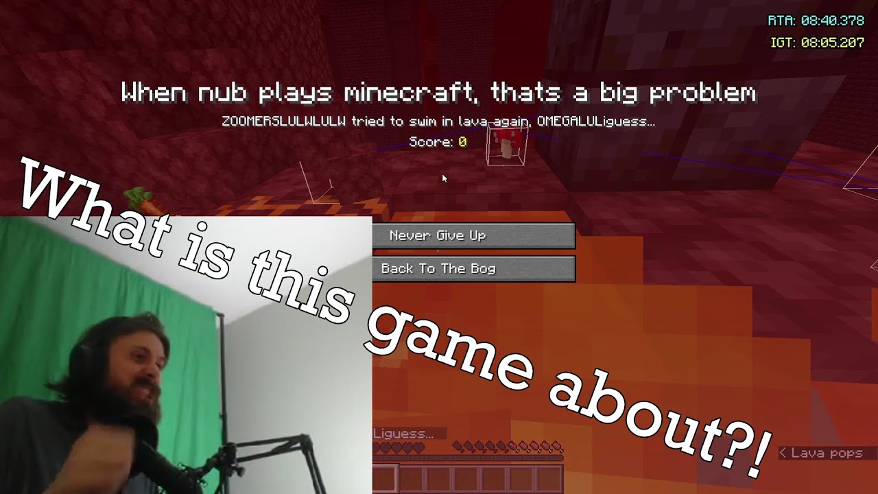 forsen dying in Minecraft for 10 minutes straight