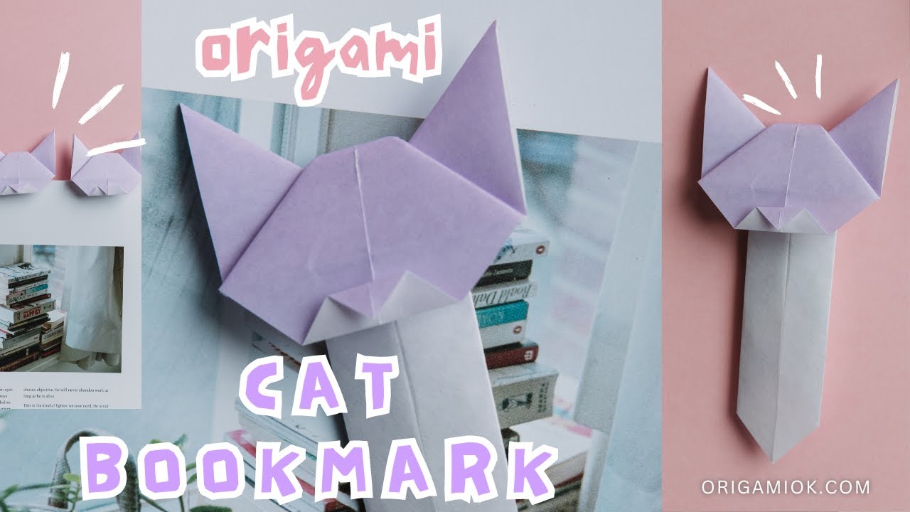 How to Make Origami Cat Bookmark