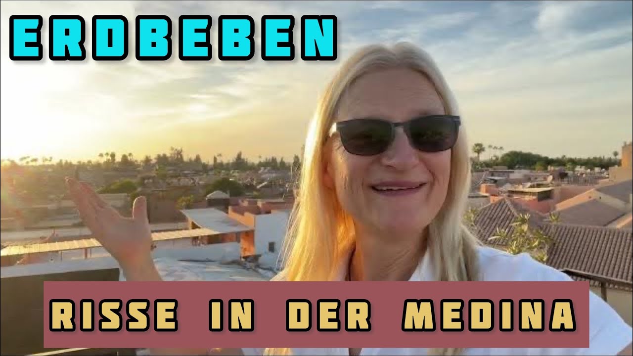 Überall Risse in der Medina nach dem Erdbeben, hoffentlich hält das Hotel den Nachbeben stand