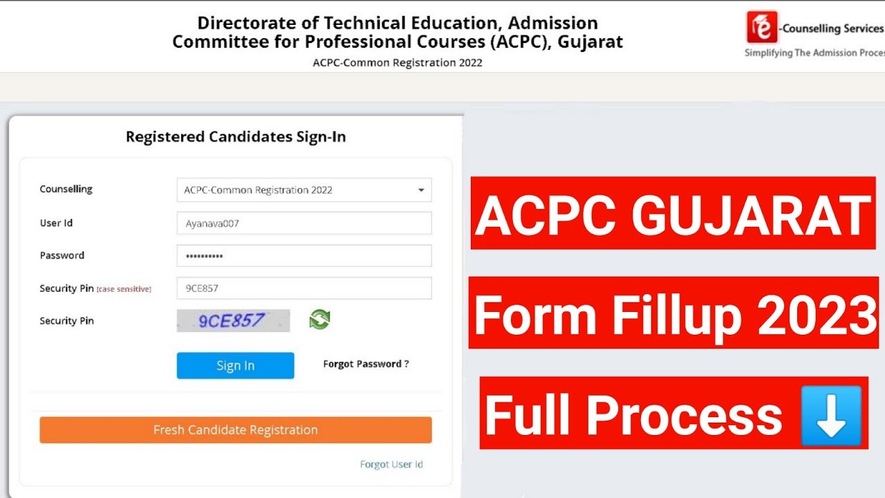 ACPC REGISTRATION & FORM FILLUP 2023 FULL PROCESS || GUJARAT PGCET 2023 || M.PHARMA ADMISSION