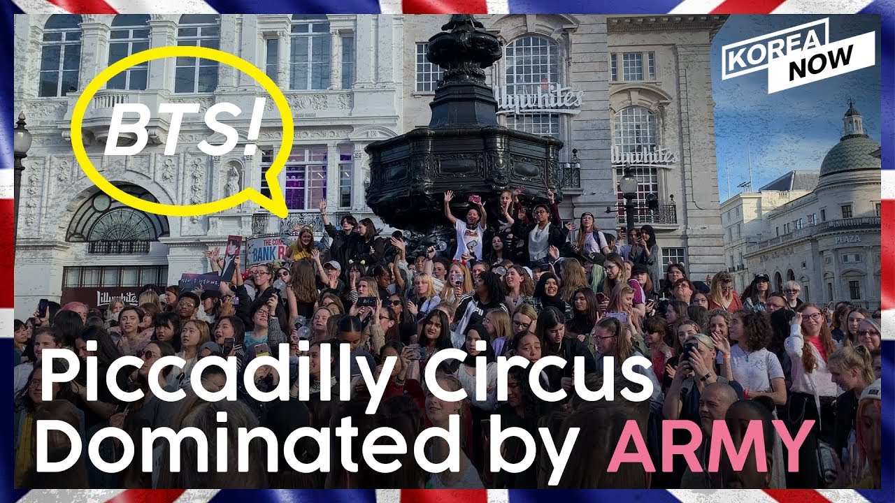 BTS ARMY Takes Over Piccadilly Circus in London