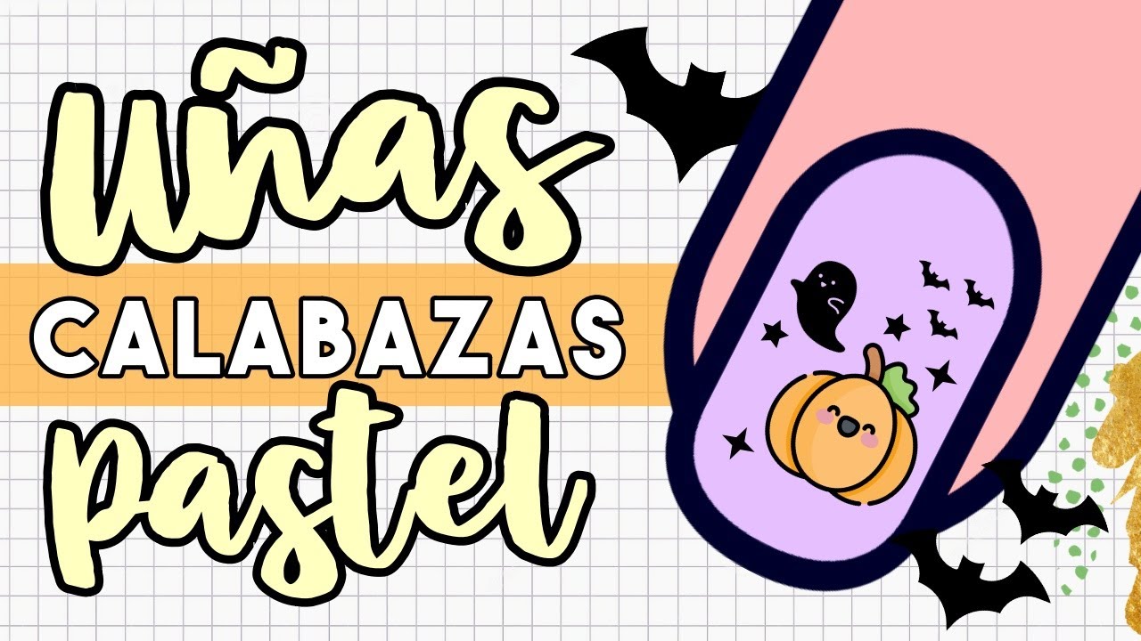 ¡HALLOWEEN CUTE! · UÑAS CALABAZA PASTEL 🎃