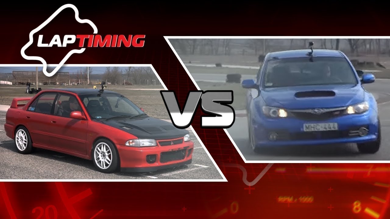 Laptiming: Mitsubishi Lancer Evo II vs. Subaru Impreza WRX STi (eng sub)