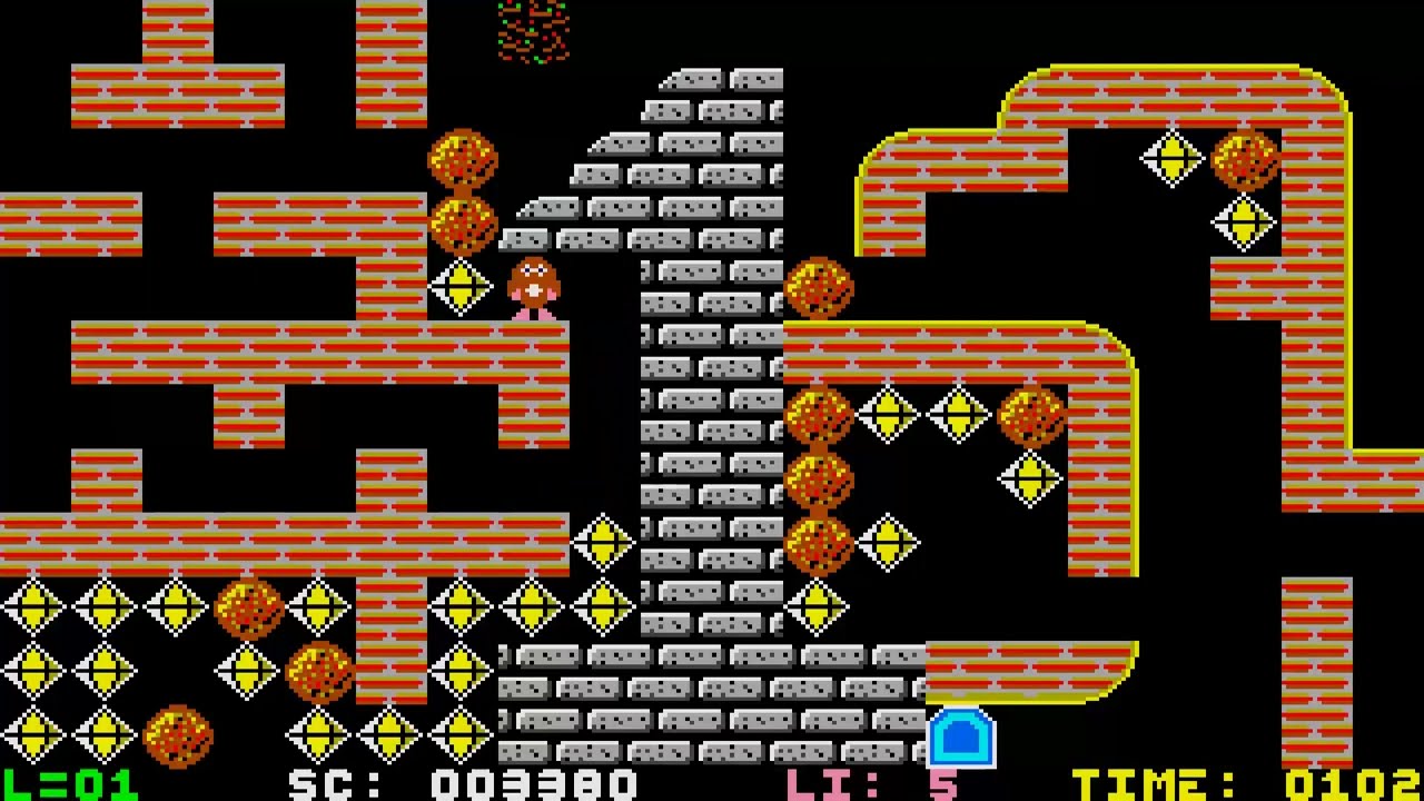 ATARI ST Rockfall 1 SOS 1992 PD By Jason Brasier BOUDERDASH REPTON TYPE CLONE BOULDER DASH st zip