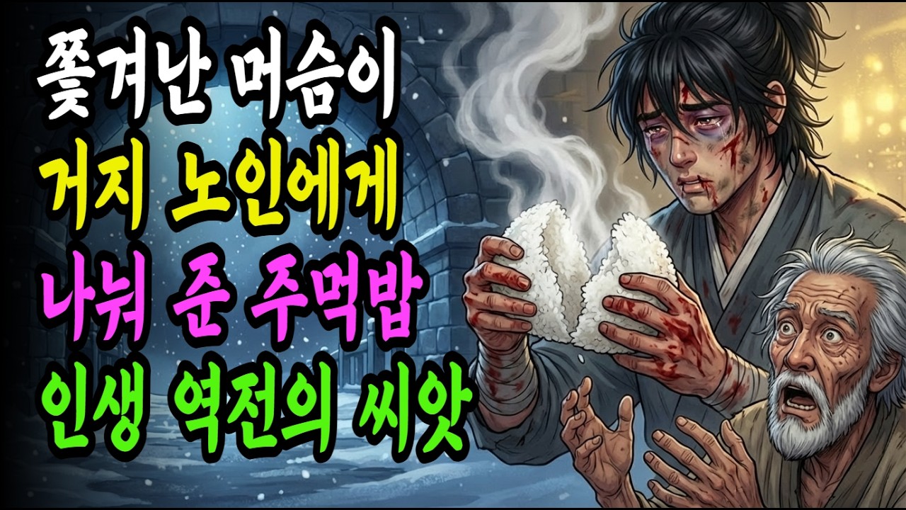 거지에게 전부인 주먹밥을 나눠준 쫓겨난 머슴에게 벌어지는 인생역전이야기 [야담/민담/설화/옛날이야기]