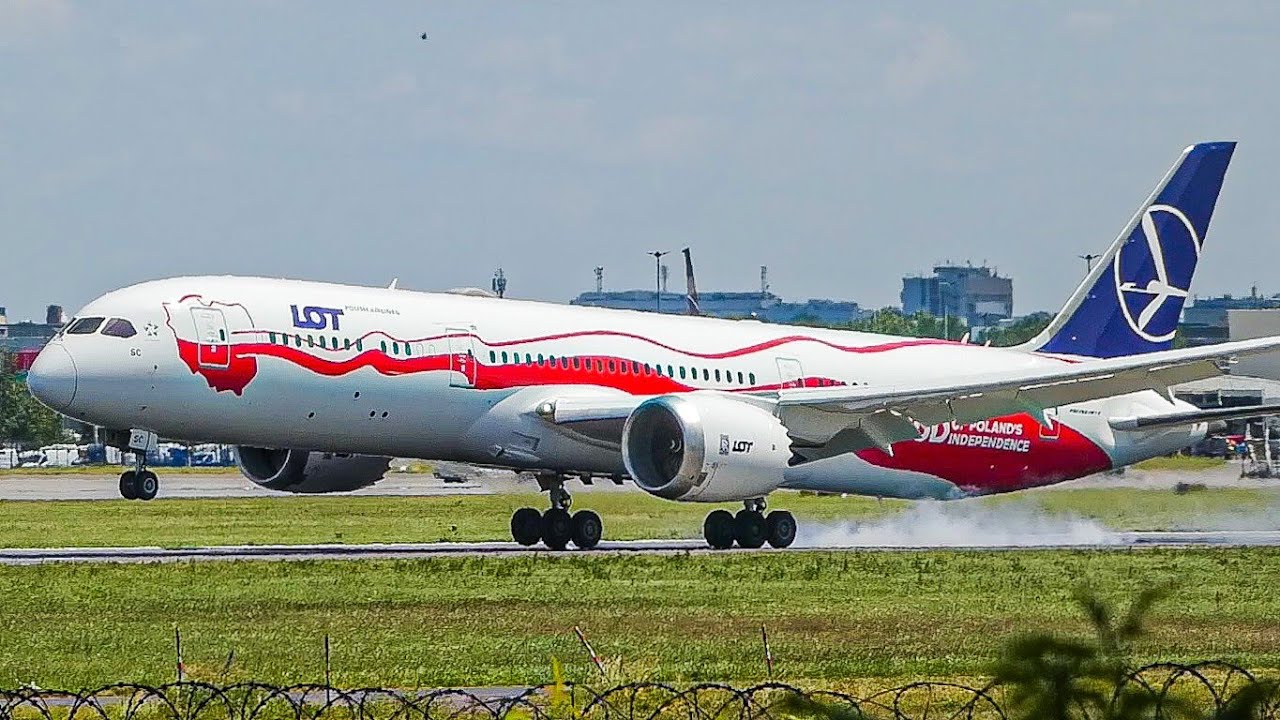 WARSAW CHOPIN Airport | 30+ Amazing LANDINGS and TAKEOFFS! | Plane Spotting