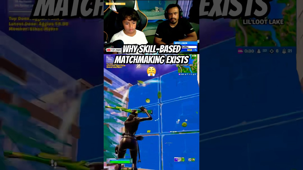 Why skill-based matchmaking exists 😤 #romike2013 #fortnite