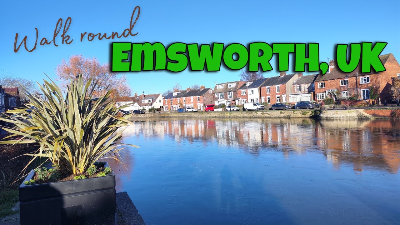 Sunny winter walk in Emsworth, UK 4K #walking #pointofview #coastal #reflections