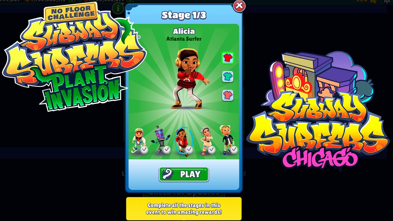 Plant Invasion Event - No Floor Challenge! Subway Surfers Chicago 2023