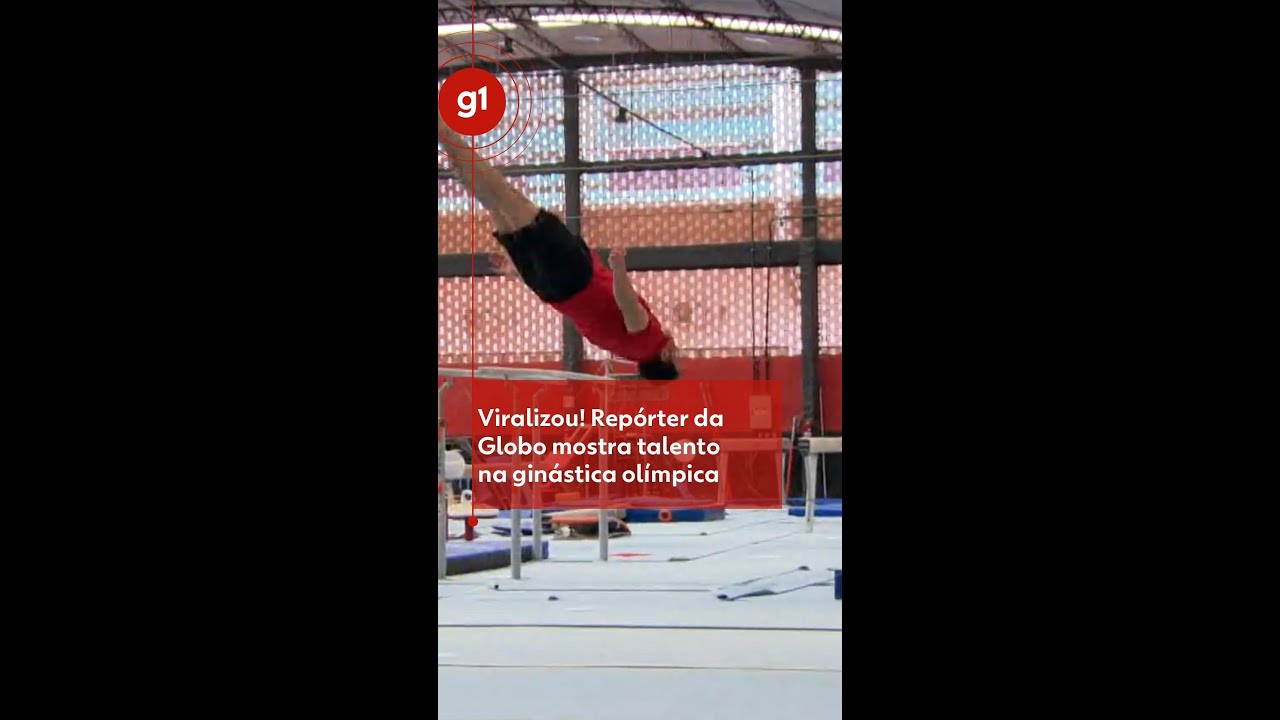 Viralizou! Repórter da Globo mostra talento na ginástica olímpica | #g1 #noticias