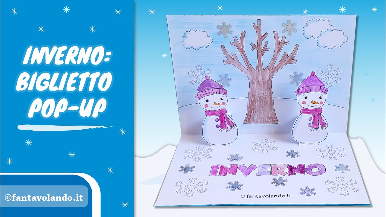 Come creare un biglietto pop up per l'inverno