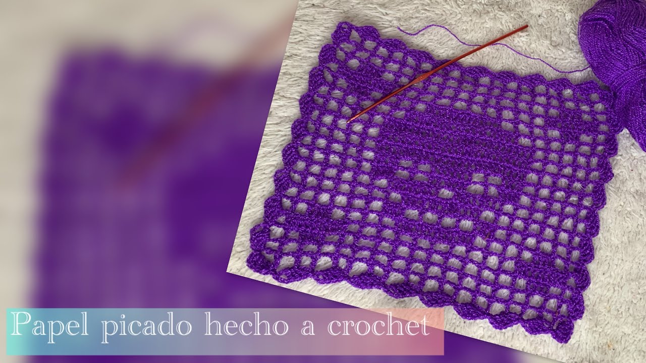 COMO tejer a CROCHET papel PICADO (idea para decorar Tu Altar )