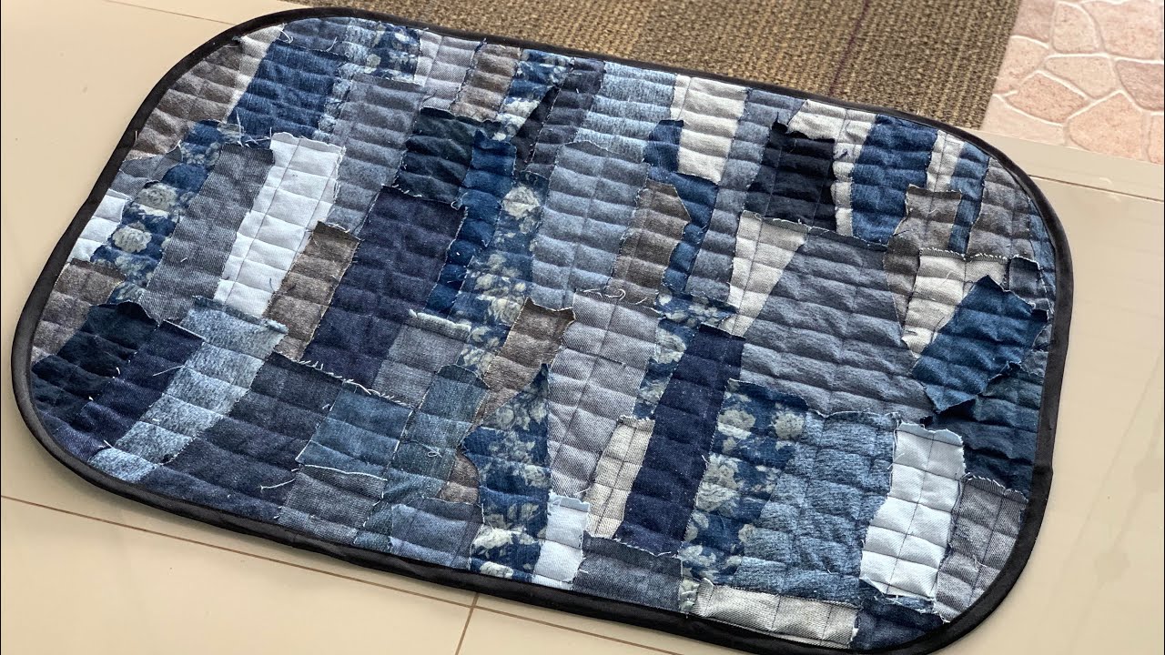 Tapete de retalhos jeans