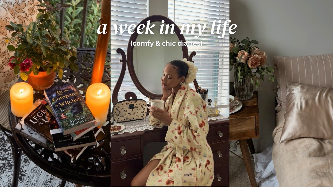 A RAINY FALL VLOG 🌧️☕️🍂: trying slow living, cozy fall reading list, cooking, romanticizing life