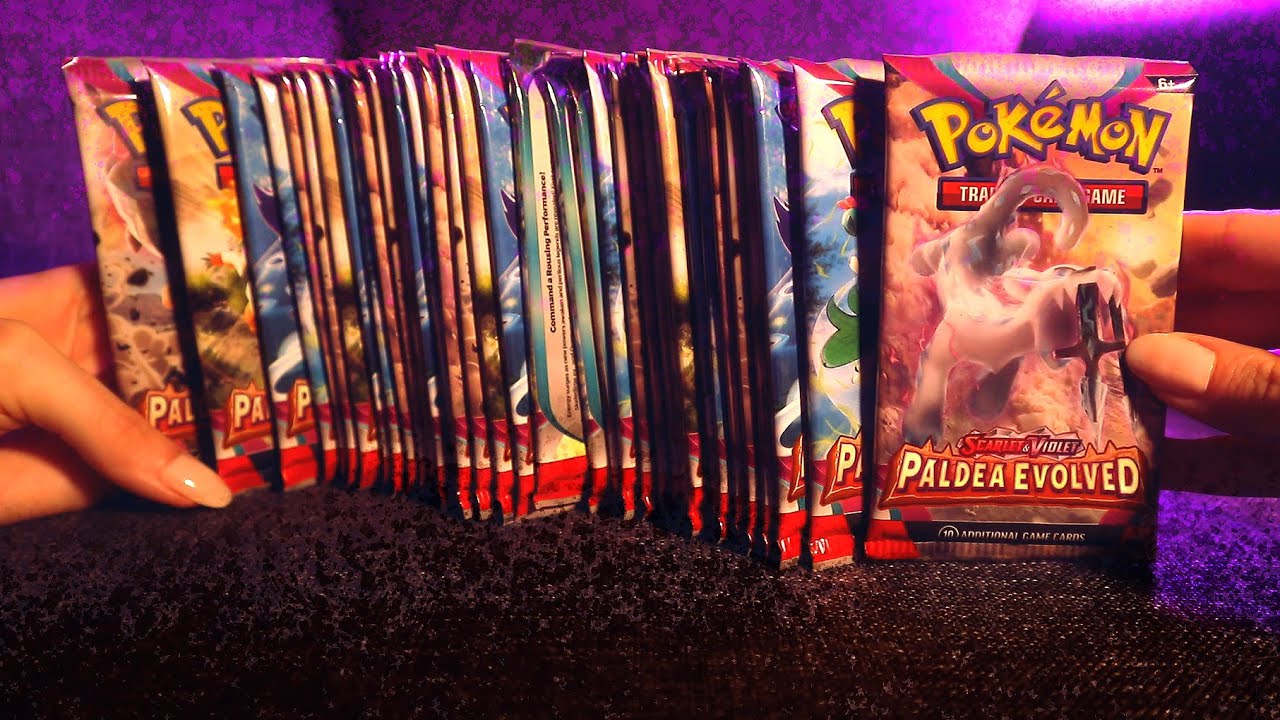 Pokemon Paldea Evolved Booster Box Opening ★ ASMR (Cards Sounds / Crinkles / Soft Spoken)