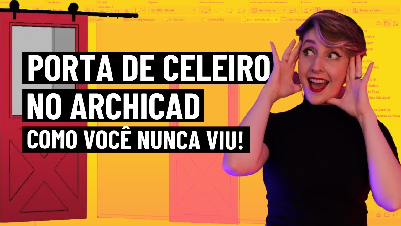 Porta de celeiro no Archicad como você nunca viu  | Bella do BIM