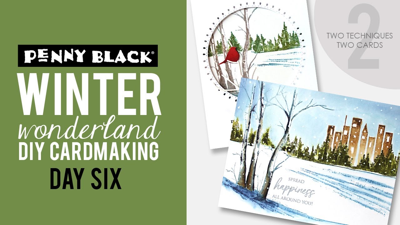 Day 6 | Winter Wonderland Series | Snowy Christmas Stamping – 2 Techniques!