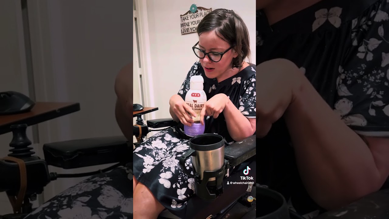How I pour coffee creamer in my coffee 