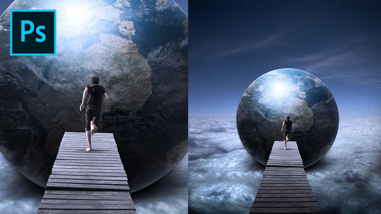 Chasing Earth - Photoshop Fantasy Manipulation Tutorial