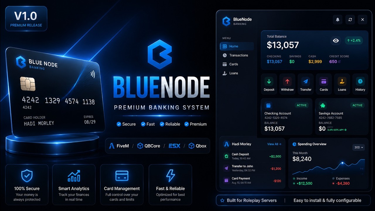[RELEASE][PAID] FiveM Banking System | QBCore & Esx & Qbox