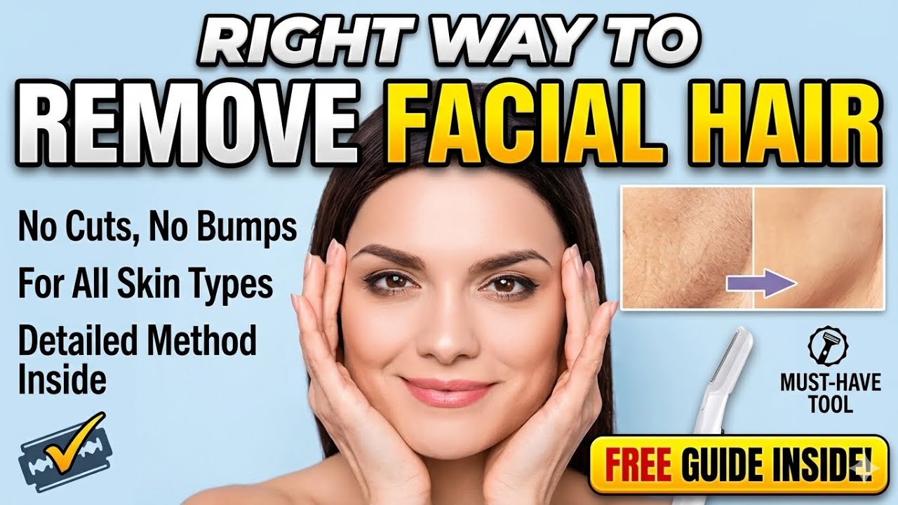 How To Remove Unwanted Hair From Face || Facial Hair Remove At Home || Remove Facial Hair 