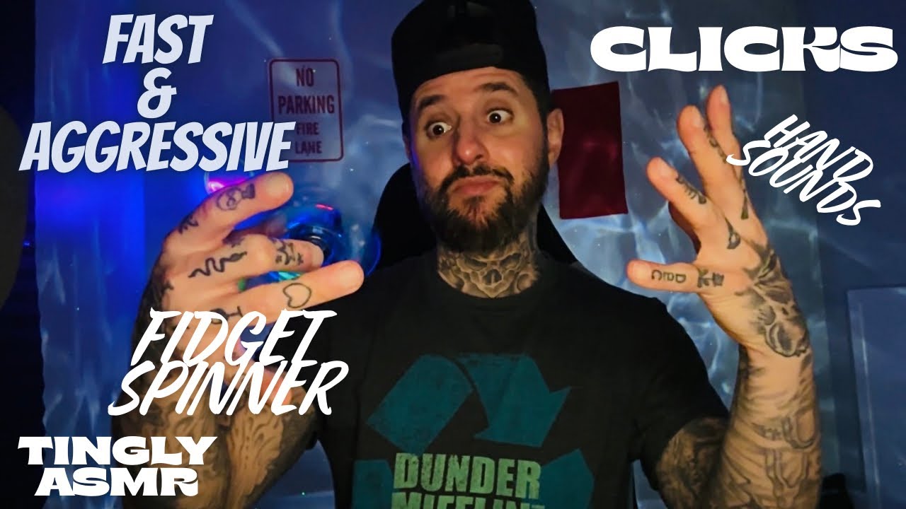 The Tingliest Hand Sounds & Fidget Spinner Clicking & Spinning ASMR
